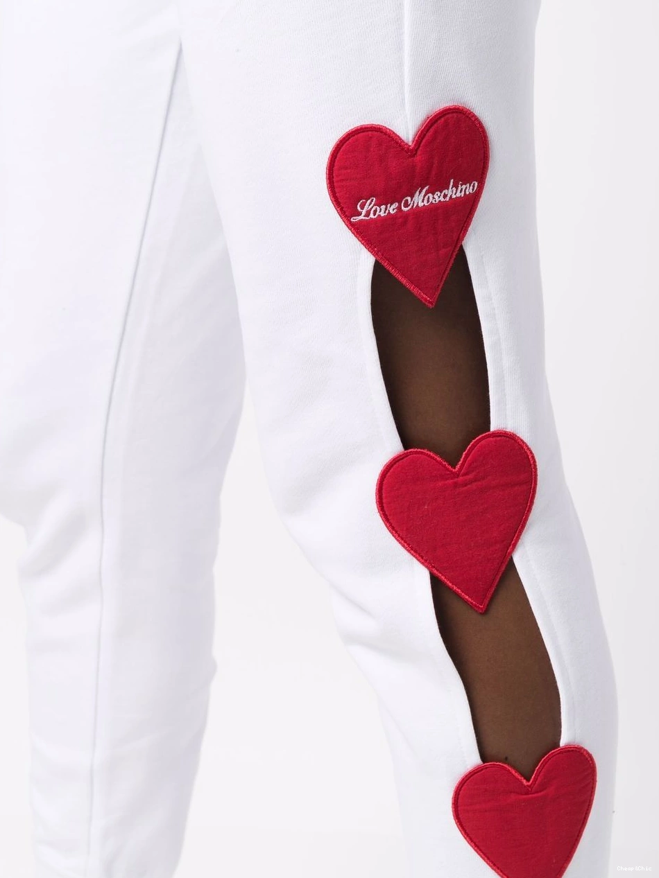 Affordable Women track heart-detail pants Moschino Love 0423